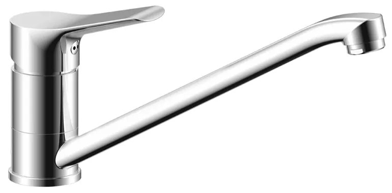 Baterie Bucatarie Sanobi Lotus, pipa lunga, Argintiu, cartus ceramic D 35 mm