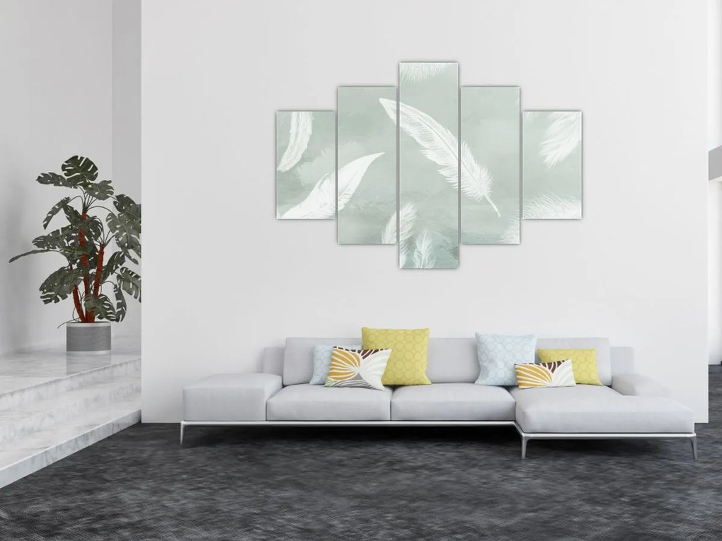 Tablou - Pene albe (150x105 cm)