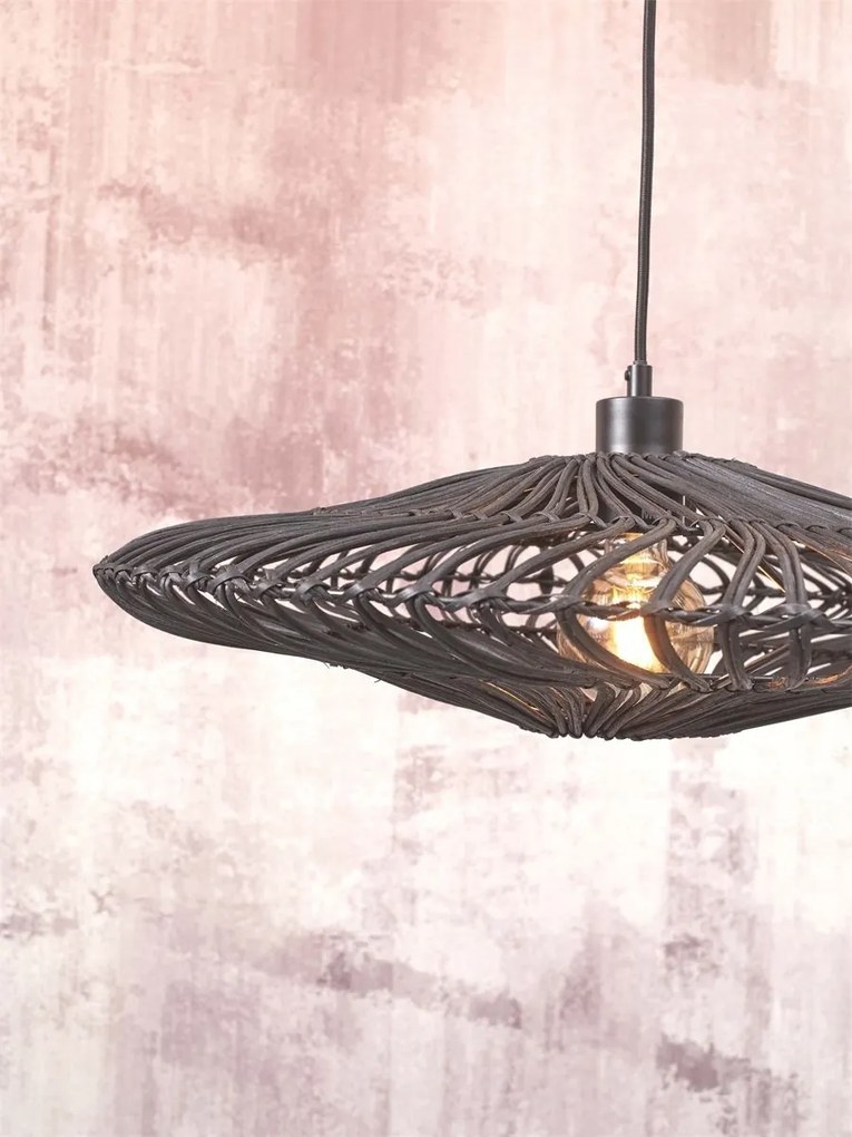 Lustra/Pendul eco din ratan Zanzibar flat 40cm S, bl