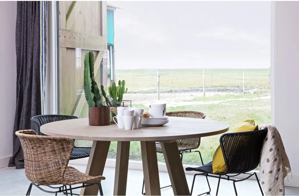 Scaune de grădină în culoare naturală 2 buc. din ratan artificial Wings – WOOOD