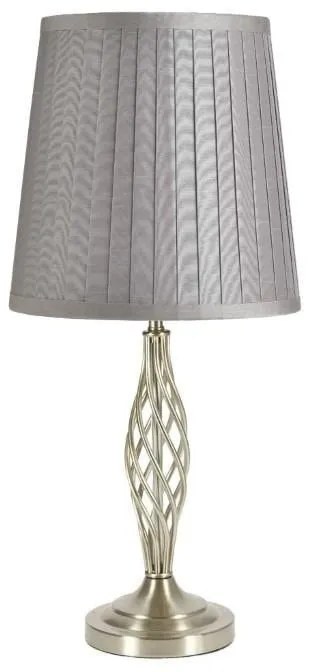 Veioza metalica Silver 22cm x 22cm x 52cm