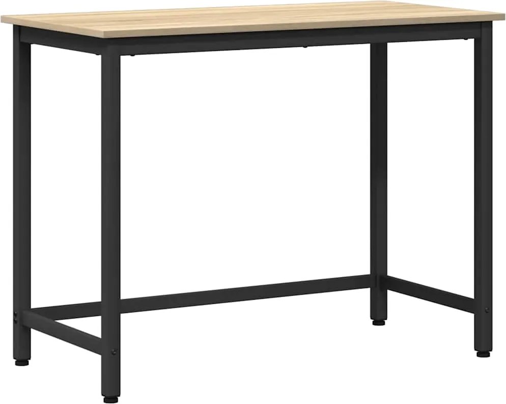 vidaXL masă Stejar Sonoma 80 x 50 x 76,5 cm Lemn ingineresc și oțel