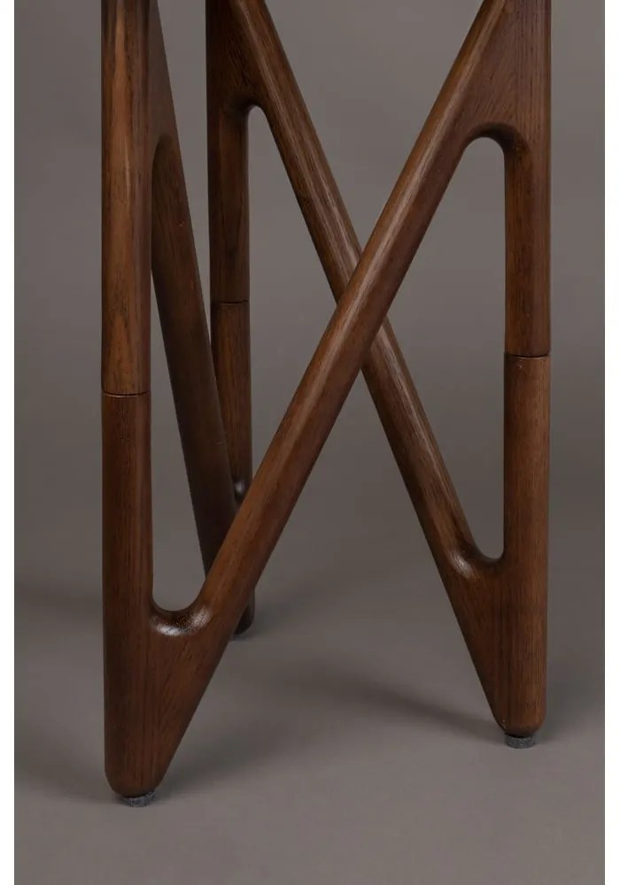 Măsuță auxiliară rotundă cu blat din sticlă ø 40 cm Naia – Dutchbone