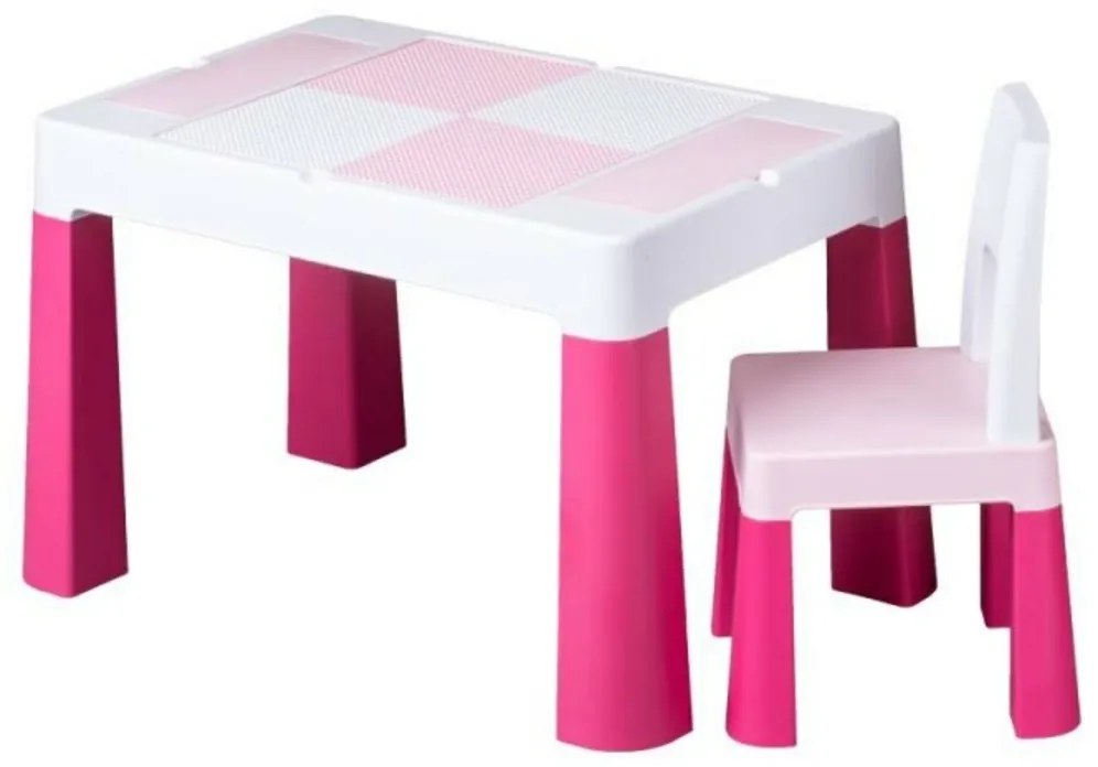 Tega Baby Copii' Mobila Set Multifunctional – masa si scaun - roz