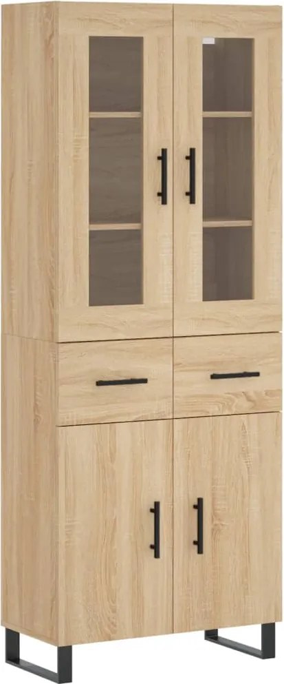 vidaXL Dulap înalt, stejar sonoma, 69,5x34x180 cm, lemn compozit