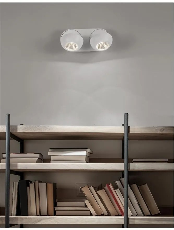 Aplica cu 2 spoturi LED directionabile Gon alb NVL-9105202