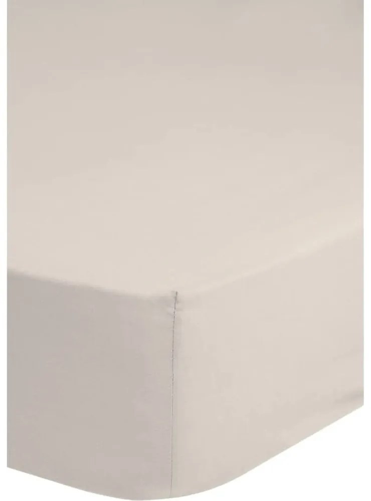 Cearșaf elastic din bumbac Good Morning, 140 x 200 cm, bej