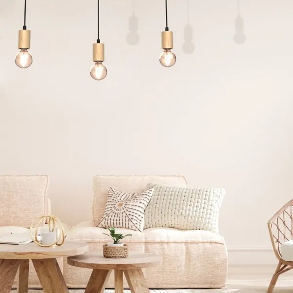 Lustră aplicată VIGA 3xE27/60W/230V lemn