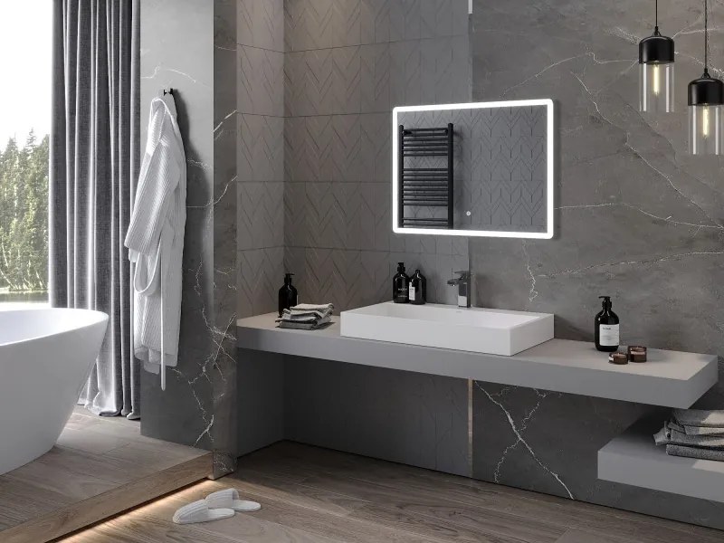 Mexen Navia oglindă de baie iluminată 80 x 60 cm, LED 6000K, anti-aburire - 9803-080-060-611-00