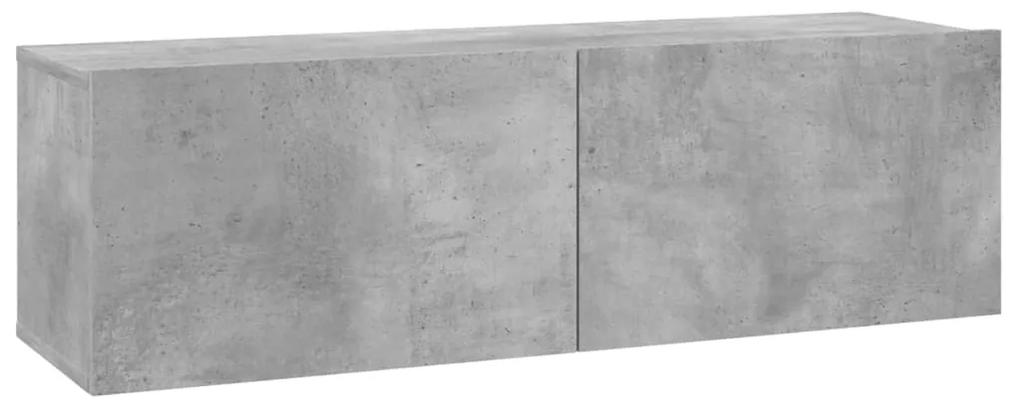 801485 vidaXL Comodă TV, gri beton, 100 x 30 x 30 cm, PAL