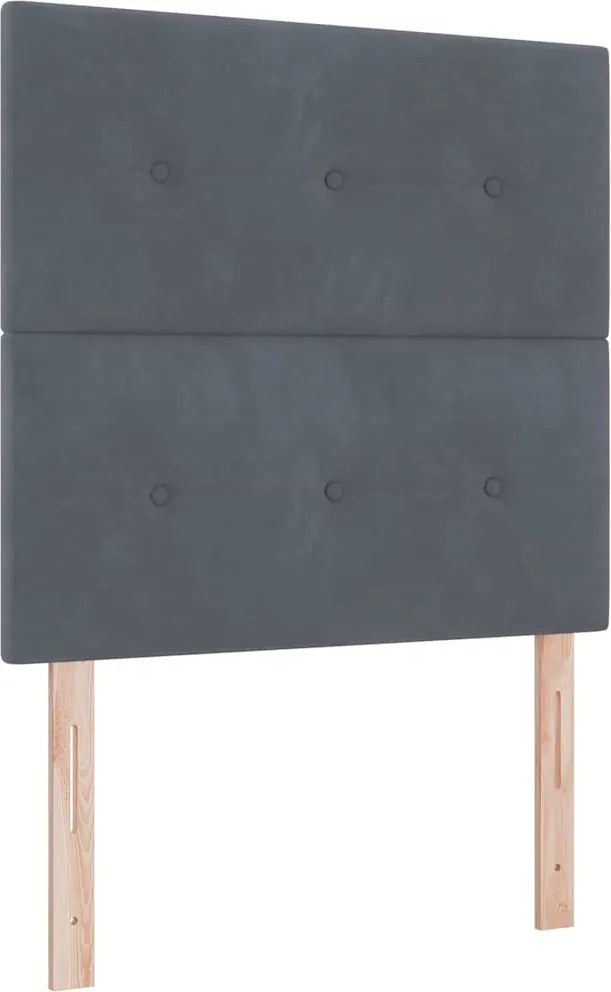 vidaXL Tăblie cap Gri închis 80 cm Catifea