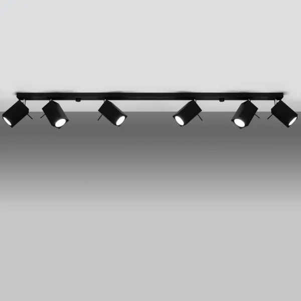 Sollux SL.0460 - Spot MERIDA 6xGU10/40W/230V negru