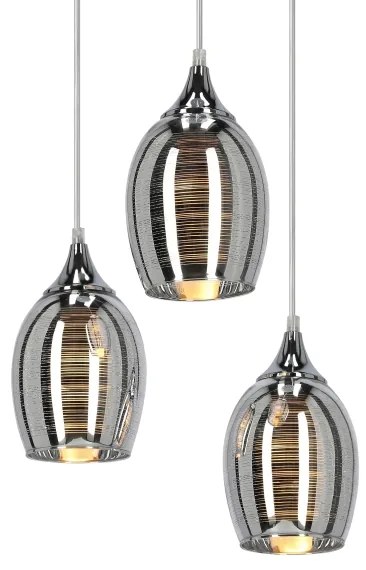 Lustră pe cablu MARINA 3xE27/60W/230V crom