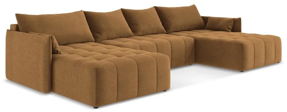 Colțar teracotă extensibil/cu spațiu de depozitare (în formă de "U") Moku – Makamii