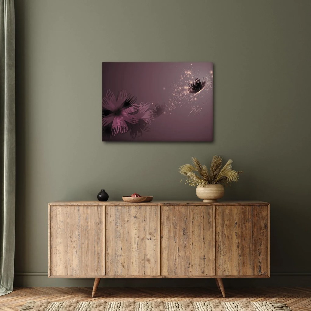Tablou - Floare și fluture (70x50 cm)