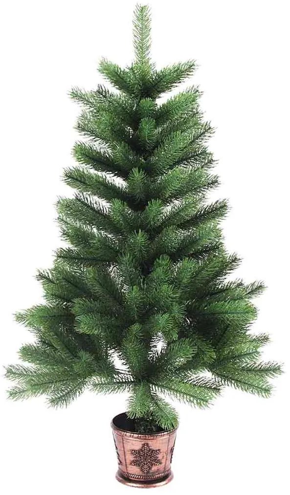 vidaXL Brad de Crăciun artificial, ace cu aspect natural, 90 cm, verde