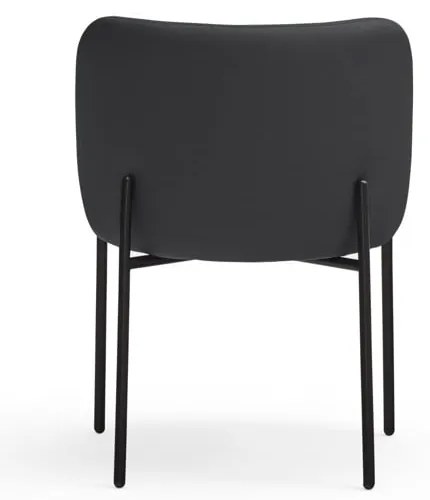 Set de scaune de sufragerie negru 2 buc. tapițat Mogi – Teulat