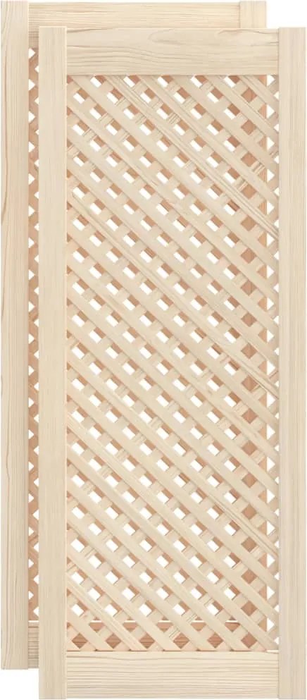 vidaXL Uși de dulap cu zăbrele 2 buc. 39,5x99 cm, lemn masiv de pin