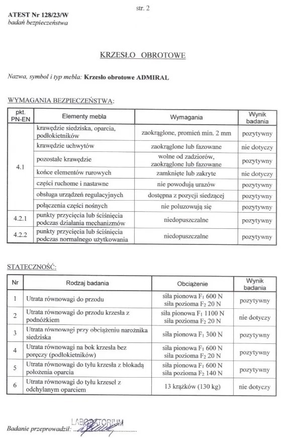 Scaun de birou Admiral negru gri