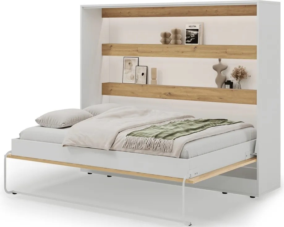 Pat rabatabil Devesto Horizontal Wall 140 Artisan Eiche LED, 200x140 cm – Artisan Eiche