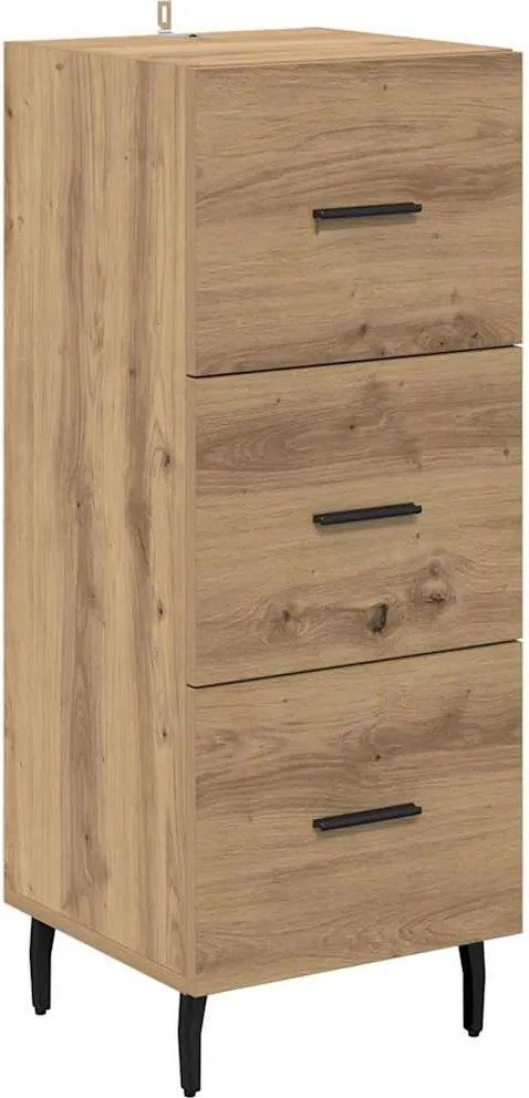 vidaXL Bufet stejar artizanal 34 x 34.5 x 90 cm Lemn compozit