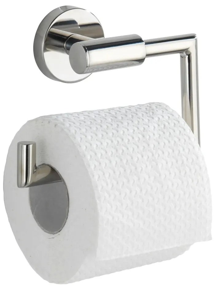Suport pentru hârtie igienică argintiu lucios de montat pe perete din oțel inoxidabil Bosio – Wenko