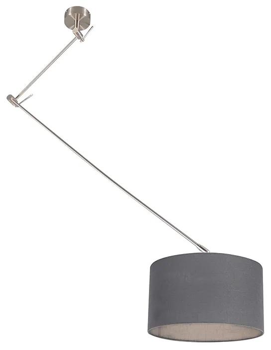 Lampă suspendată din oțel cu umbră 35 cm gri închis reglabilă - Blitz I.