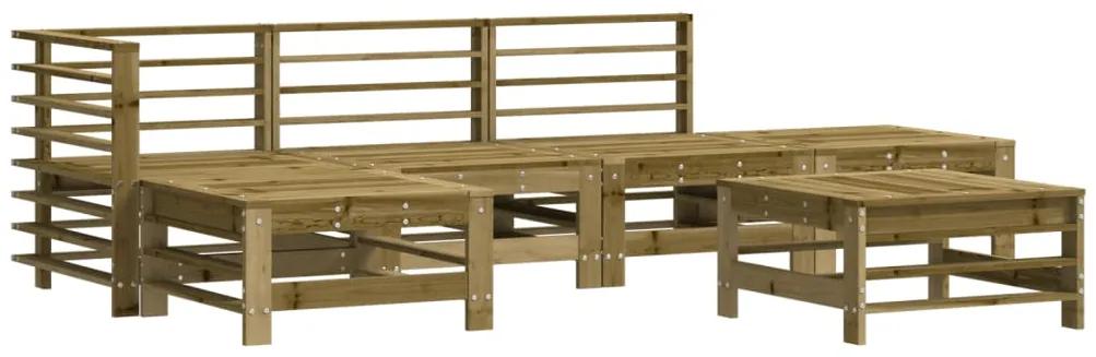 3186339 vidaXL Set mobilier relaxare de grădină, 6 piese, lemn de pin tratat