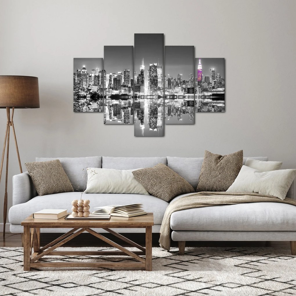 Tablou - New York și zgârie-norii mov (150x105 cm)