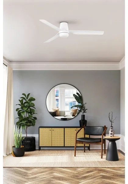 Ventilator LED dimabil FARO 33828WT-1TW PUNT TUB M LED/18W/230V alb d. 132 cm WT + telecomandă