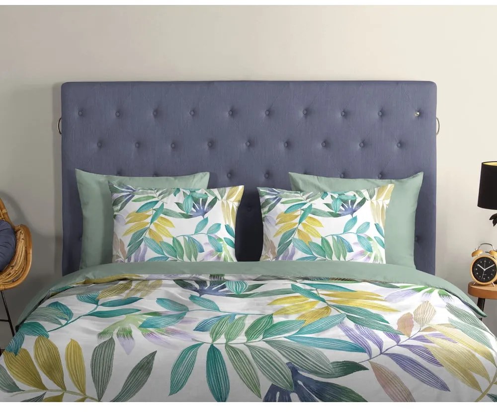 Lenjerie de pat verde din bumbac pentru pat de o persoană 140x200 cm Marcus – Good Morning