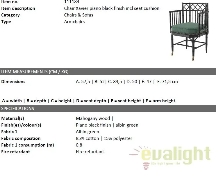 Scaun elegant design Lux Xavier 111184 HZ