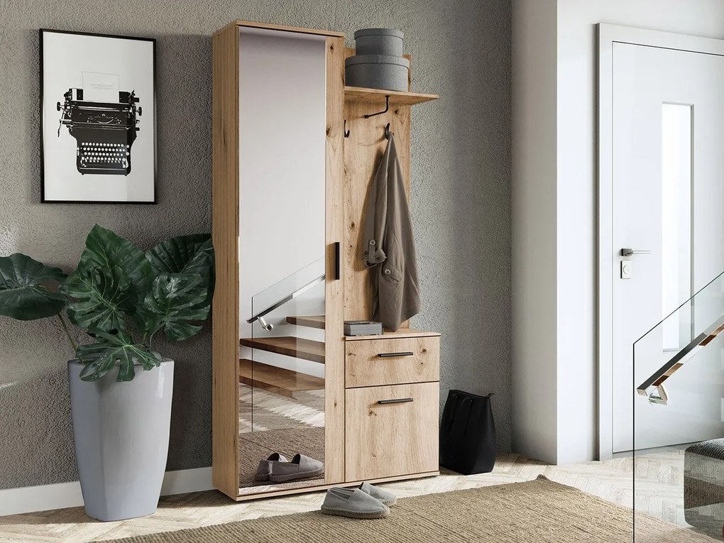 Mobilier hol Cless (Stejar artisan) (cu oglindă). 1104706