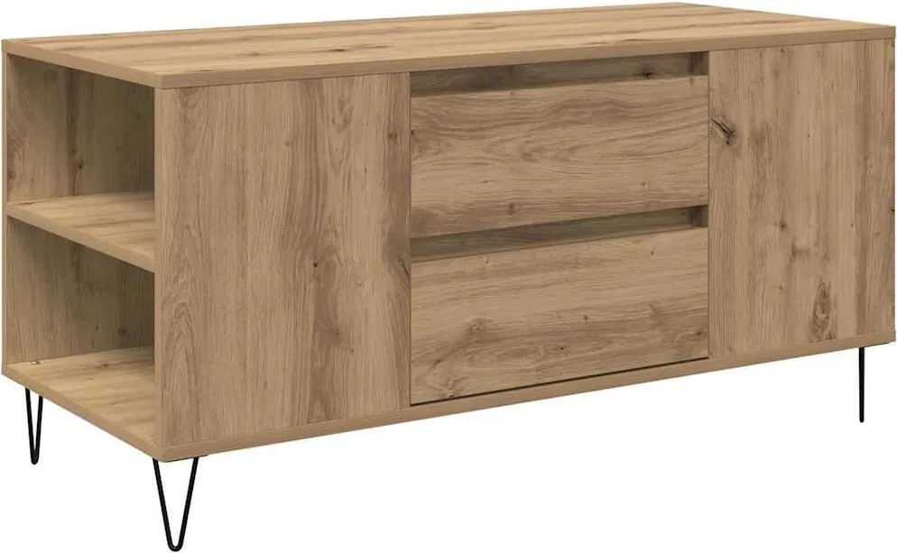 vidaXL Masă de cafea Stejar Artizanal 102 x 44,5 x 50 cm Lemn compozit