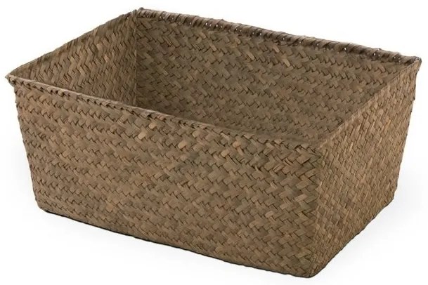 Coș tricotat compactor 30 x 20 x 13 cm, maro deschis