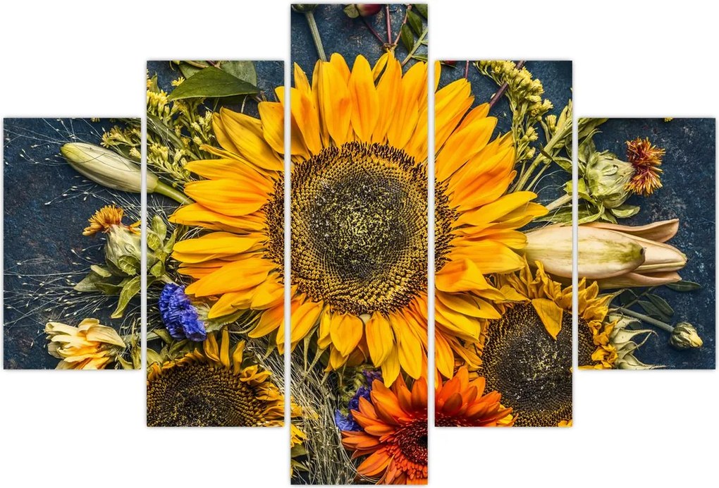 Tablou - Flori de toamnă (150x105 cm)