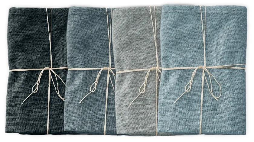 Set 4 șervețele textile Linen Couture Blue Gradient, lățime 40 cm