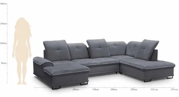 Coltar extensibil forma U gri inchis Boss