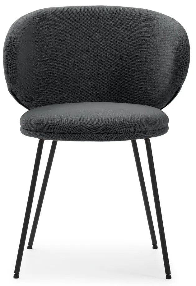 Set de scaune de sufragerie gri închis 2 buc. tapițat Rush – Marckeric