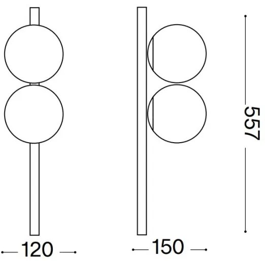 Plafonieră LED Ideal Lux BINOMIO 2xG9/3W/230V negru