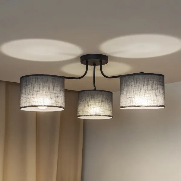 Lustră aplicată ALBA 3xE27/15W/230V gri