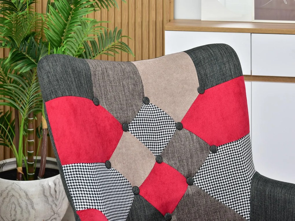 Fotoliu Nutri (patchwork + negru). 1110348