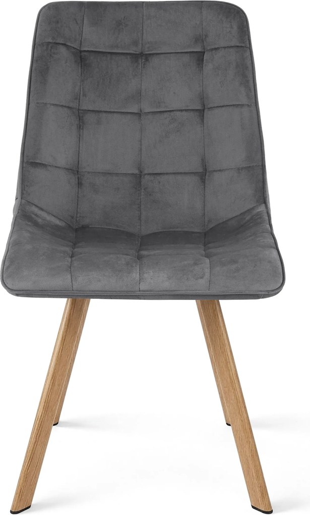 Scaun de masa CIEZA VELVET, gri inchis