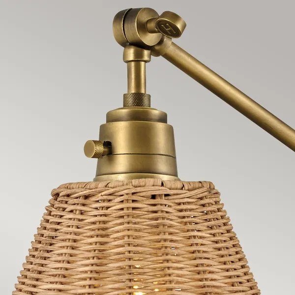 Hinkley ARTI - Aplică de perete cu spot HK-ARTI-1W-HB-NR, 1xE27/60W/230V, auriu/maro