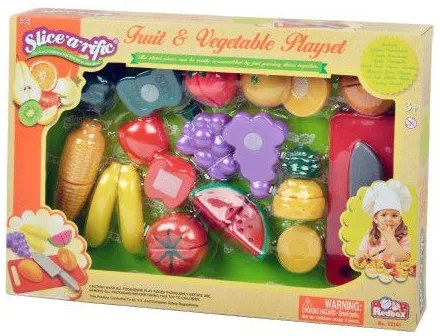 Fructe și legume plastic 25buc într-o cutie de 40x27x6cm