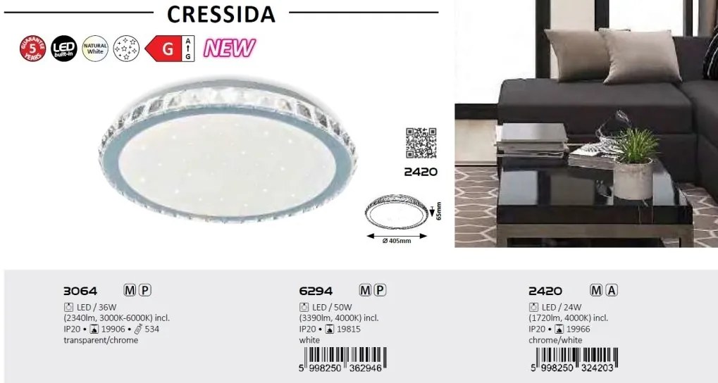 Plafoniera LED design modern Cressida