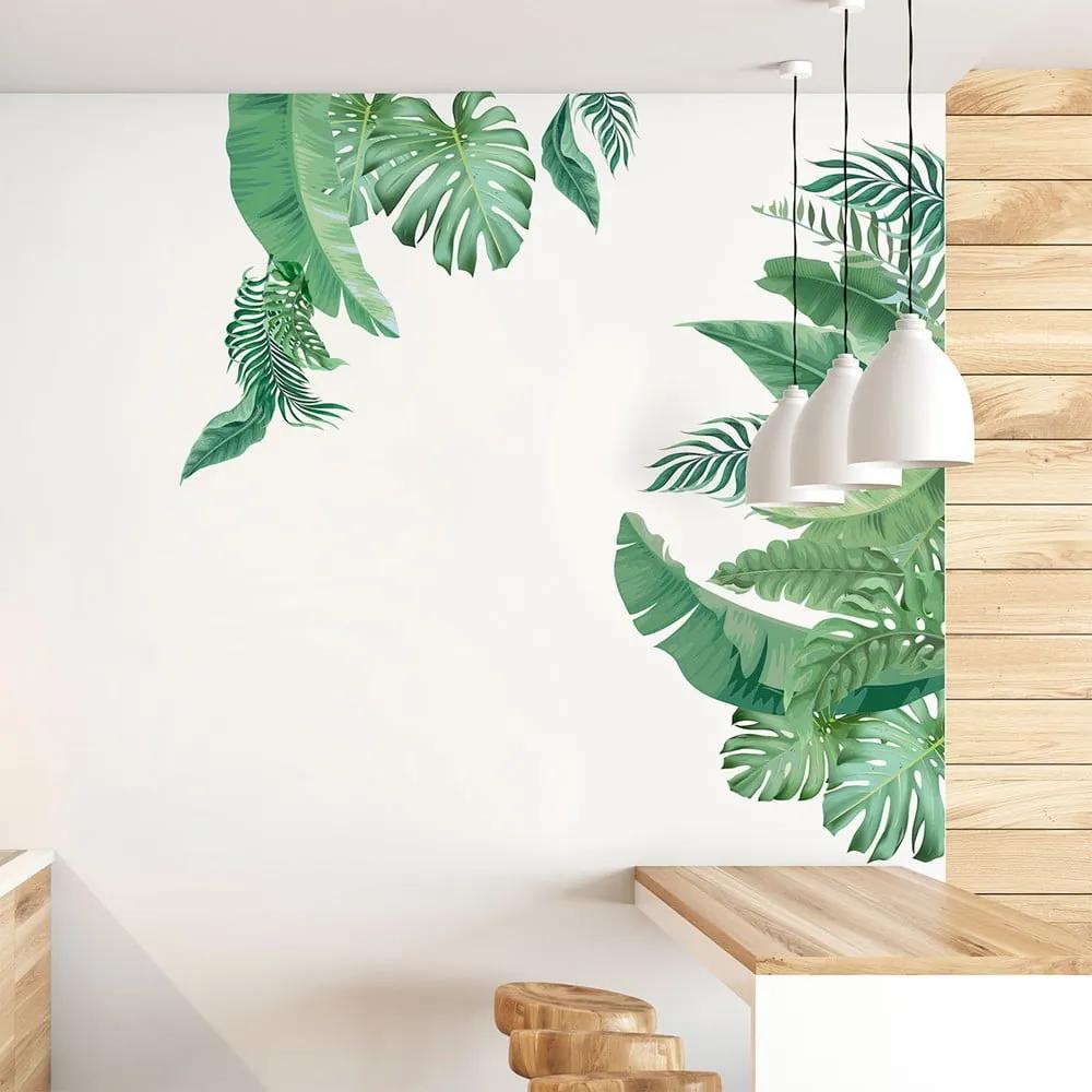 Autocolant de perete 60x90 cm Tropical Leaves – Ambiance