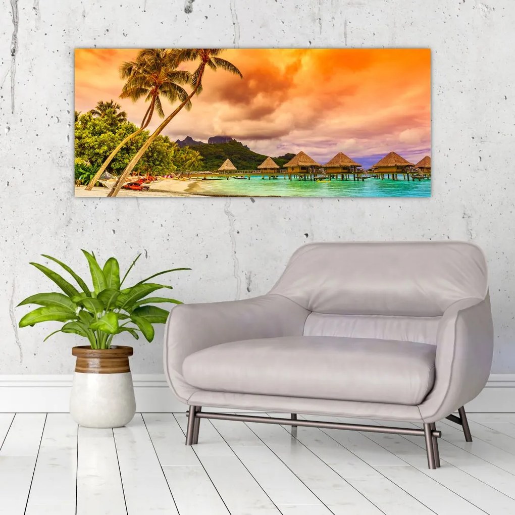 Tablou - Insula Bora Bora (120x50 cm)