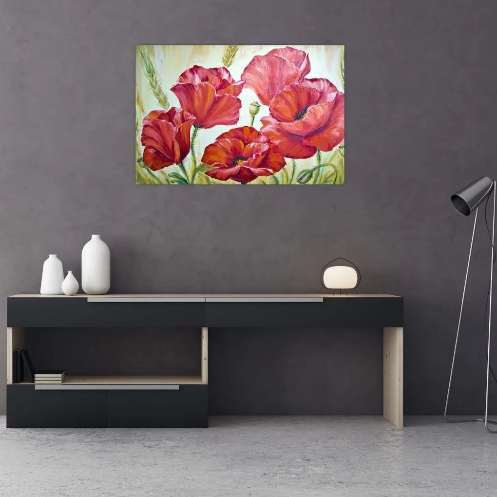 Tablou - Mac - flori (90x60 cm)