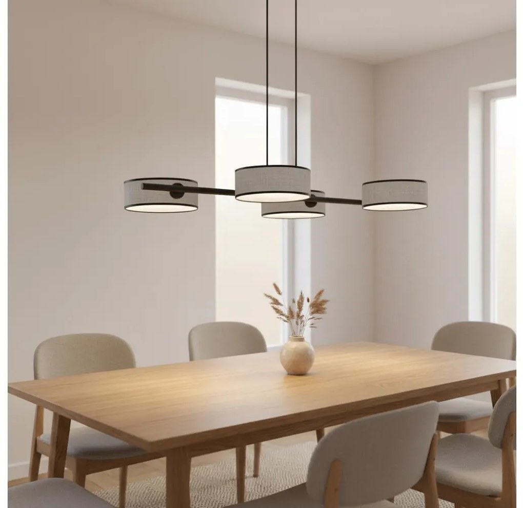 Lustră pe cablu DRUMZ 4xE14/10W/230V gri